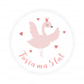 Personalizowane naklejki z łabędziem - SweetPrint.pl