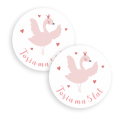 Personalizowane naklejki z łabędziem - SweetPrint.pl