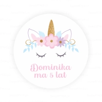 Personalizowane naklejki dla dzieci JEDNOROŻEC