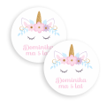 Personalizowane naklejki z jednorożcem - SweetPrint.pl