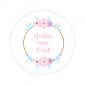 Personalizowane naklejki z kwiatami - SweetPrint.pl