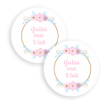 Personalizowane naklejki z kwiatami - SweetPrint.pl