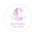 Personalizowane naklejki z jednorożcem - SweetPrint.pl