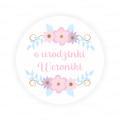 Personalizowane naklejki z kwiatami - SweetPrint.pl