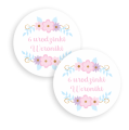 Personalizowane naklejki z kwiatami - SweetPrint.pl