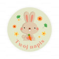 Personalizowane naklejki z króliczkiem - SweetPrint.pl