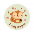 Personalizowane naklejki z wiewiórką - SweetPrint.pl