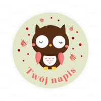Personalizowane naklejki dla dzieci SOWA