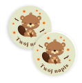 Personalizowane naklejki z bobrem - SweetPrint.pl