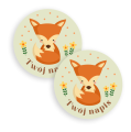 Personalizowane naklejki z liskiem - SweetPrint.pl