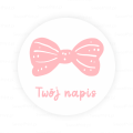 Personalizowane naklejki z kokardką - SweetPrint.pl