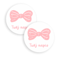 Personalizowane naklejki z kokardką - SweetPrint.pl
