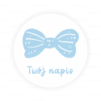 Personalizowane naklejki dla dzieci KOKARDKA BŁĘKITNA