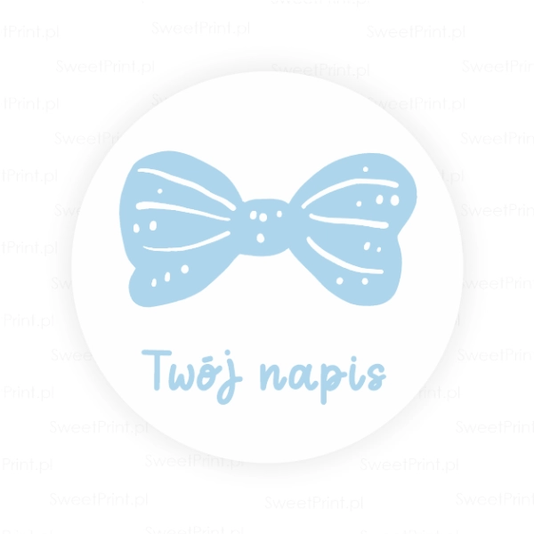 Personalizowane naklejki z kokardką - SweetPrint.pl