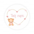 Personalizowane naklejki z misiem - SweetPrint.pl