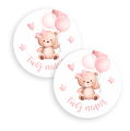 Personalizowane naklejki z misiem - SweetPrint.pl