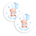 Personalizowane naklejki z misiem - SweetPrint.pl