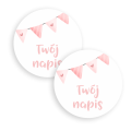 Personalizowane naklejki z chorągiewkami - SweetPrint.pl
