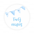 Personalizowane naklejki z chorągiewkami - SweetPrint.pl