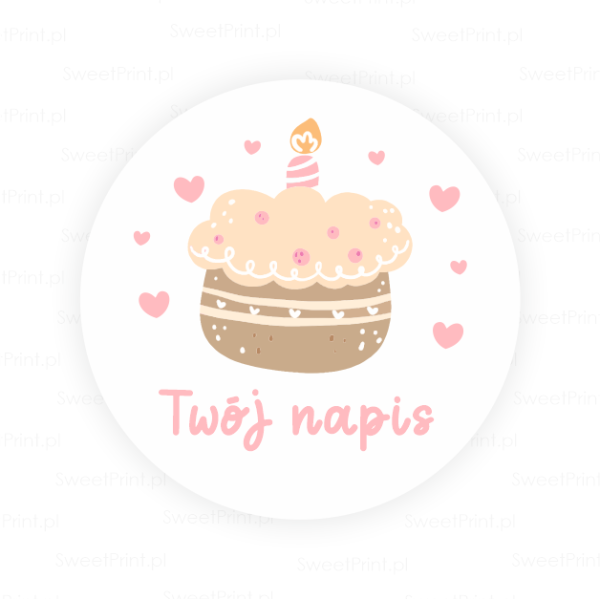 Personalizowane naklejki z tortem - SweetPrint.pl