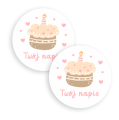 Personalizowane naklejki z tortem - SweetPrint.pl