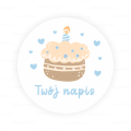 Personalizowane naklejki z tortem - SweetPrint.pl