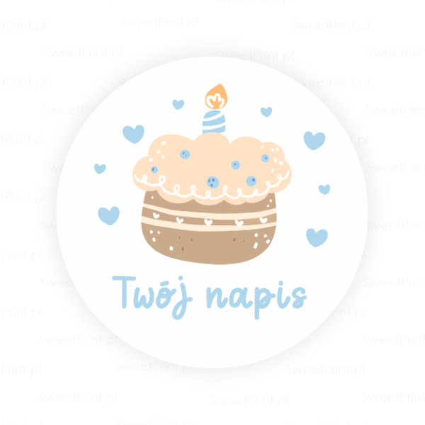 Personalizowane naklejki z tortem - SweetPrint.pl