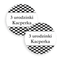 Personalizowane naklejki ze wzorkiem flagi wyścigowej - SweetPrint.pl