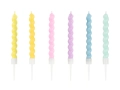 Zakręcone, kolorowe świeczki na tort - SweetPrint.pl