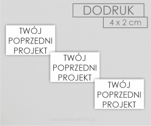 DODRUK --> Naklejki 4x2 cm, biały papier 