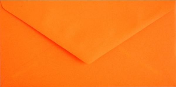 pomarańczowa koperta DL 110x220 do zaproszeń  / kolor pomarańczowy