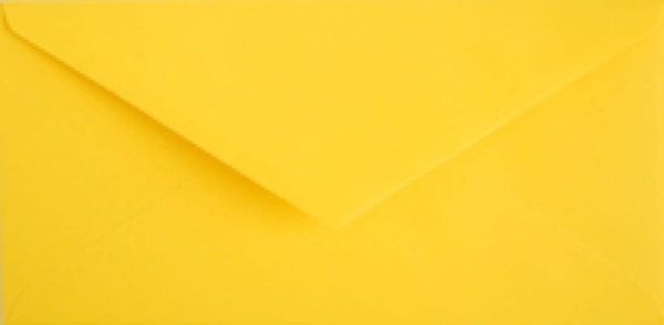 żółta koperta DL 110x220 do zaproszeń  / kolor żółty