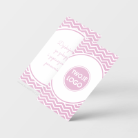 Personalizowane etykiety / wizytówki CHEVRON - PINK