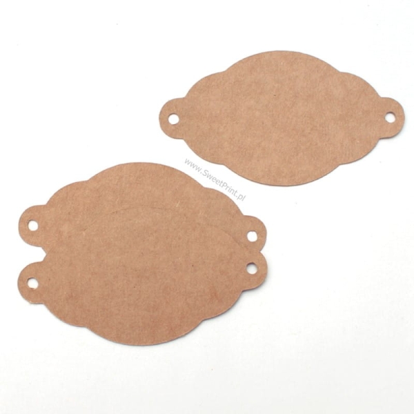 Etykiety / tagi  ze sztywnej tektury w kolorze brązowym (EKO)