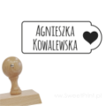 personalizowana pieczątka z imieniem i nazwiskiem