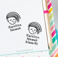 stempel z buzią dla dziewczynki