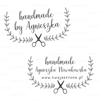 Personalizowana pieczątka HANDMADE LEAVES
