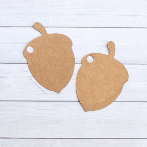 eko tagi / zawieszki w kształcie żołędzia