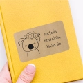 Naklejki szkolne z papieru kraft - z misiem koala - SweetPrint.pl
