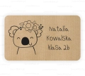 Naklejki szkolne z papieru kraft - z misiem koala - SweetPrint.pl