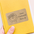 Naklejki szkolne z papieru kraft - z lwem - SweetPrint.pl