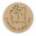 Personalizowane naklejki ślubne kraft - SweetPrint.pl