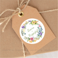 Personalizowane naklejki z kwiatowym wiankiem - SweetPrint.pl