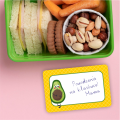 miłe karteczki do lunchboxu - wzór warzywa PDF