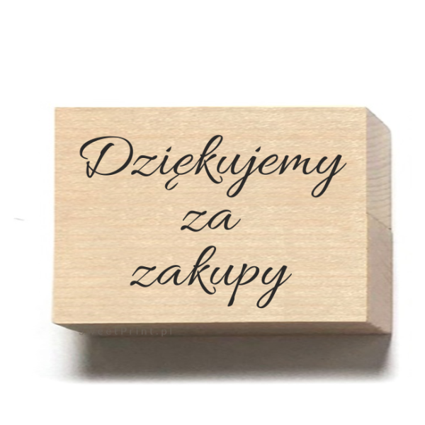 Stempel z napisem DZIĘKUJEMY ZA ZAKUPY - SweetPrint.pl