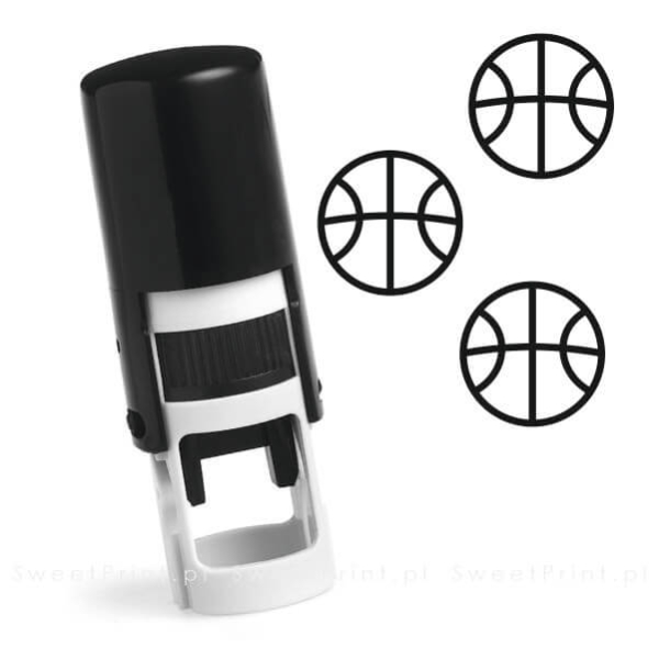 Mini pieczątka do kart lojalnościowych PIŁKA DO  KOSZYKÓWKI - SweetPrint.pl