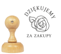 Ozdobna pieczątka z napisem dziękujemy za zakupy - SweetPrint.pl