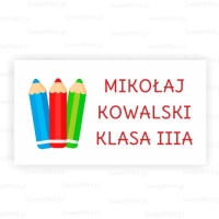 Naklejki szkolne CRAYONS - prostokątne