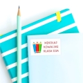 personalizowane naklejki na książki i zeszyty