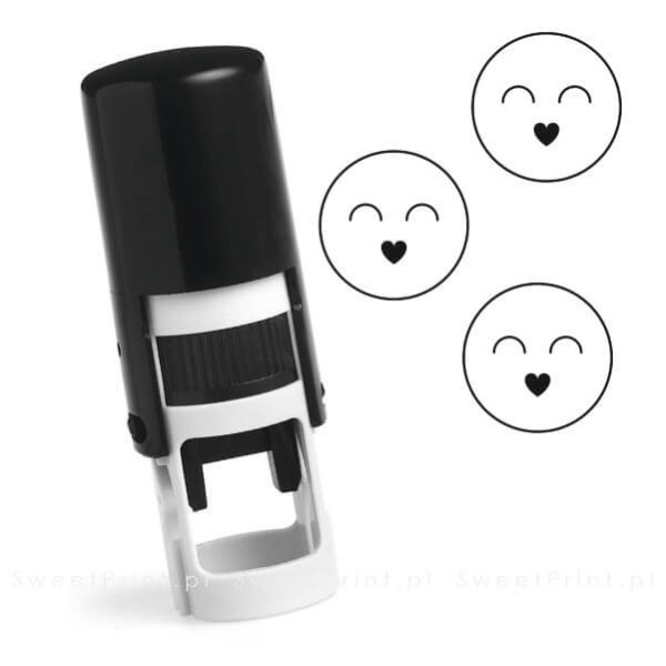 pieczątka z buźką - pieczątka do kart  stałego klienta - SweetPrint.pl